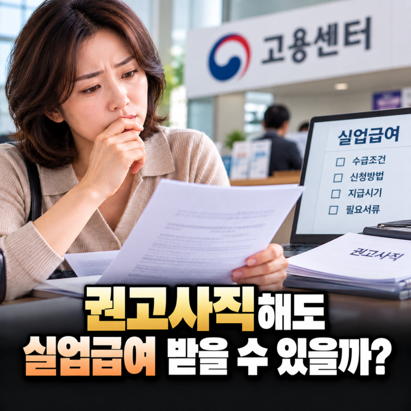 권고사직 당하면 실업급여 바로 나올까? 월급 끊기기 전 확인할 것