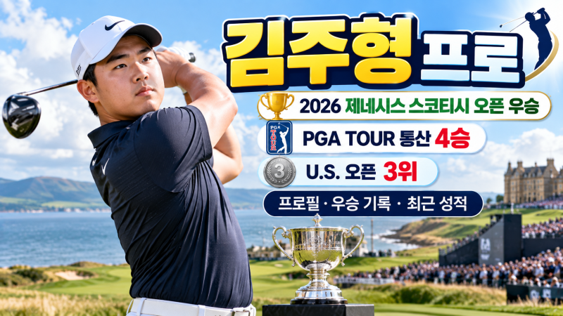 김주형 프로 프로필｜2026 스코티시 오픈 우승·PGA 투어 통산 4승·최근 성적 총정리