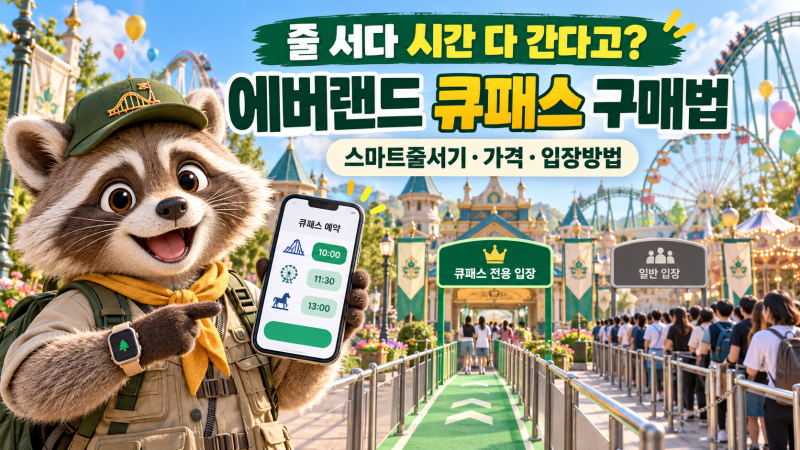“줄 서다 시간 다 간다고?” 에버랜드 큐패스 구매법 & 스마트줄서기 성공 100% 꿀팁 (가격·....