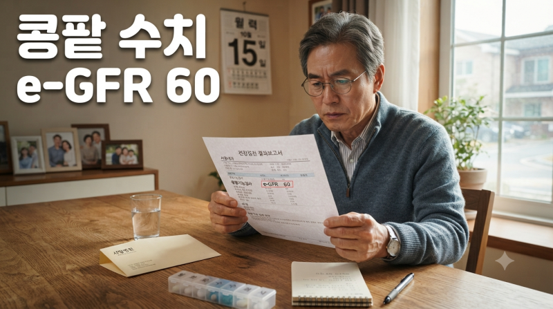 크레아티닌·사구체여과율 정상수치, e-GFR 60 미만일 때