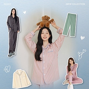 [엔믹스 PICK] 도씨 긴팔 카라 커플 잠옷 가을 간절기 잠옷 세트 추천