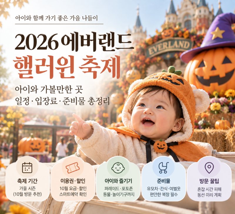 2026 에버랜드 핼러윈 시즌｜아이와 가볼만한 곳, 이용권·준비물까지 총정리
