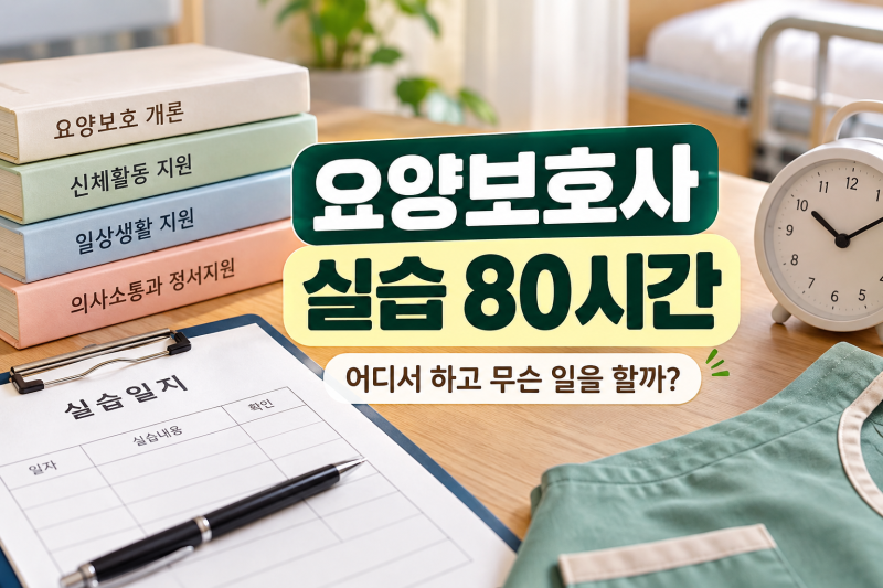요양보호사 실습 80시간 총정리｜어디서 하고 무슨 일을 할까?