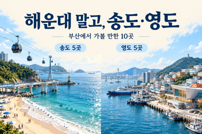 해운대 말고 여기! 부산 송도 핫플 5곳＋영도 핫플 5곳