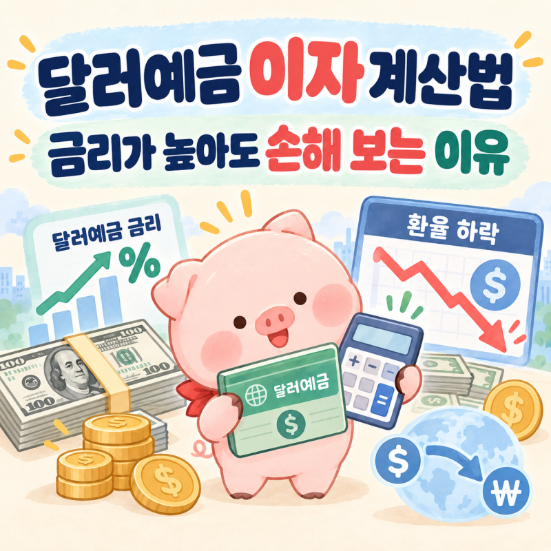 달러예금 이자 계산법, 금리가 높아도 환차손이 생기는 이유