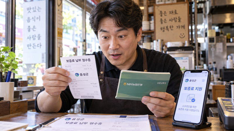 음성 소상공인 보증료 지원 2026, 최대 5천만원 대출 1년분 보증료 대상은?
