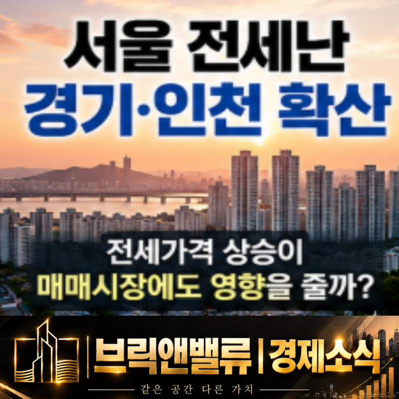 서울 전세난 경기·인천까지 확산, 전셋값 상승이 매매시장으로 번질까