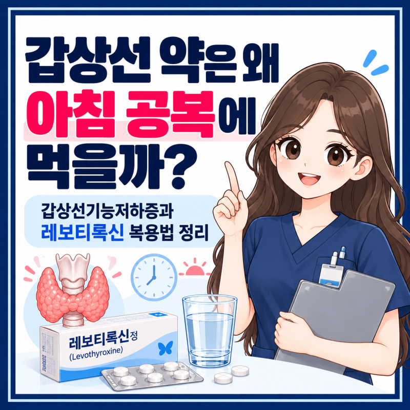 갑상선 약은 왜 아침 공복에 먹을까?｜갑상선기능저하증과 레보티록신 복용법 정리