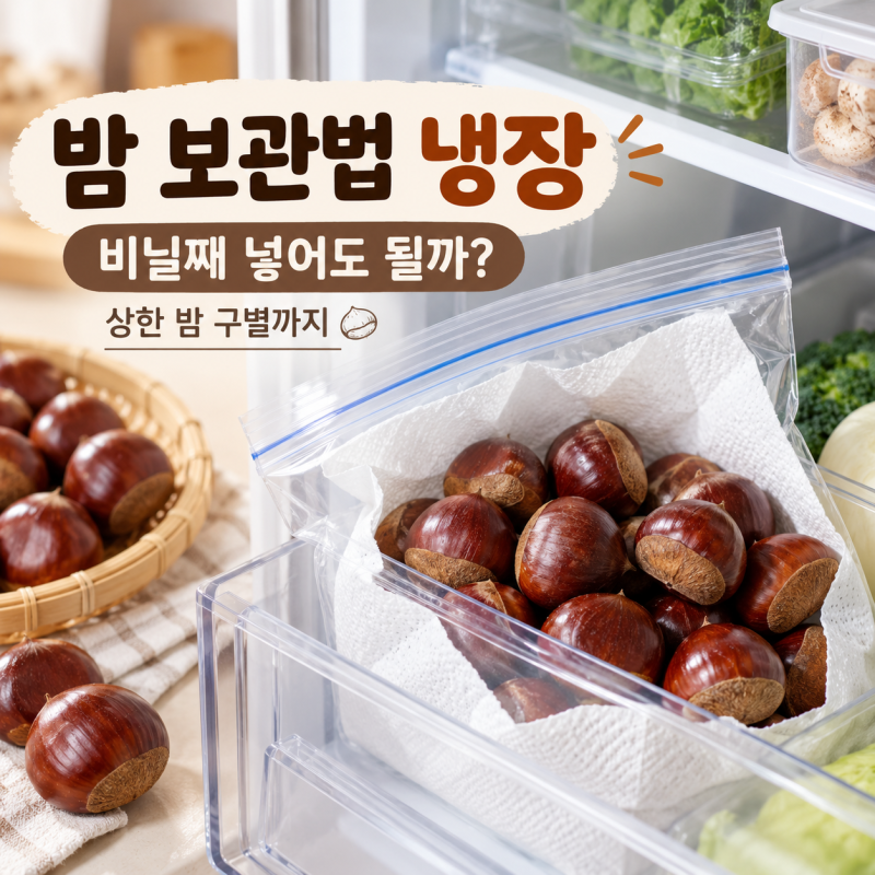 밤 보관법 냉장 어떻게? 생밤 손질부터 상한 밤 구별까지