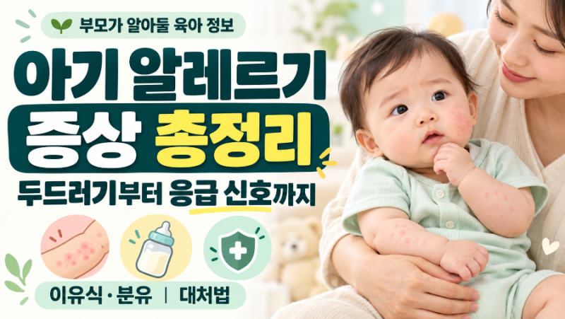 아기 알레르기 증상 총정리｜두드러기·분유·이유식 알러지와 응급 대처법