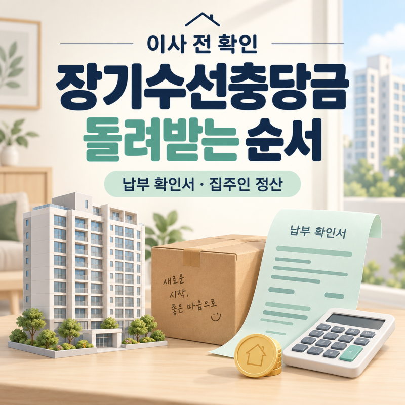 이사할 때 관리비만 정산했다면? 장기수선충당금 돌려받는 순서