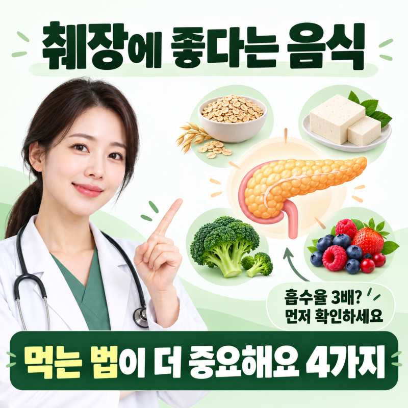 췌장에 좋은 음식 4가지, ‘흡수율 3배’보다 먼저 봐야 할 먹는 법