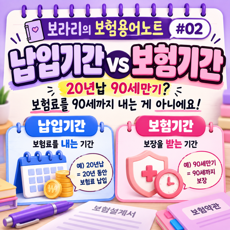 20년납 90세만기 뜻? 보험료를 90세까지 내는 게 아니에요!