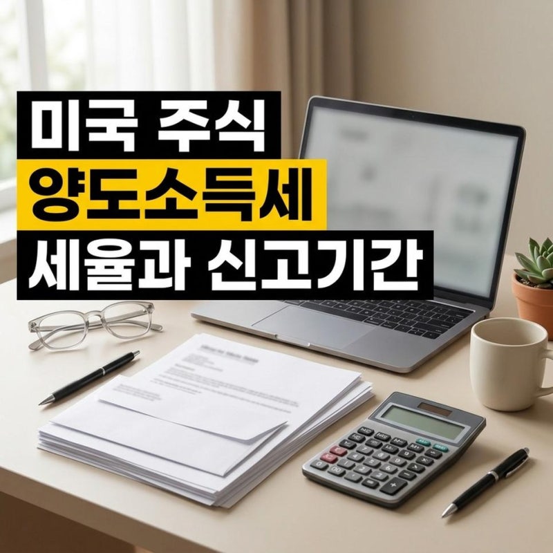 미국 주식 양도소득세 세율 신고기간 계산방법과 면제조건 확인하기
