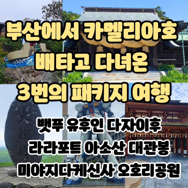 부산에서 일본 후쿠오카로 카멜리아호 배타고 가는 패키지 3가지 코스 (여행후기와 정보)