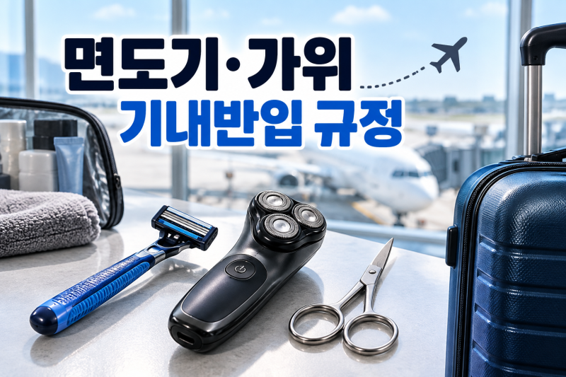 면도기·가위 기내반입, 잘못 챙기면 공항에서 다시 짐 풀 수 있습니다｜6cm 기준