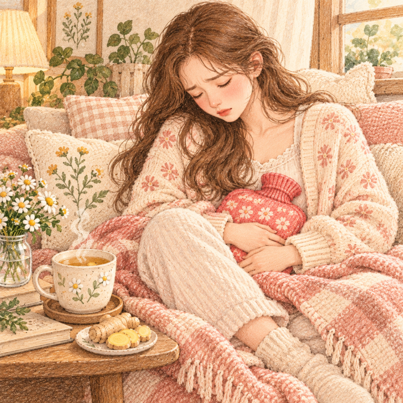 생리통에 좋은 음식｜배 아픈 날, 집에서 바로 해볼 수 있는 생리통 완화법