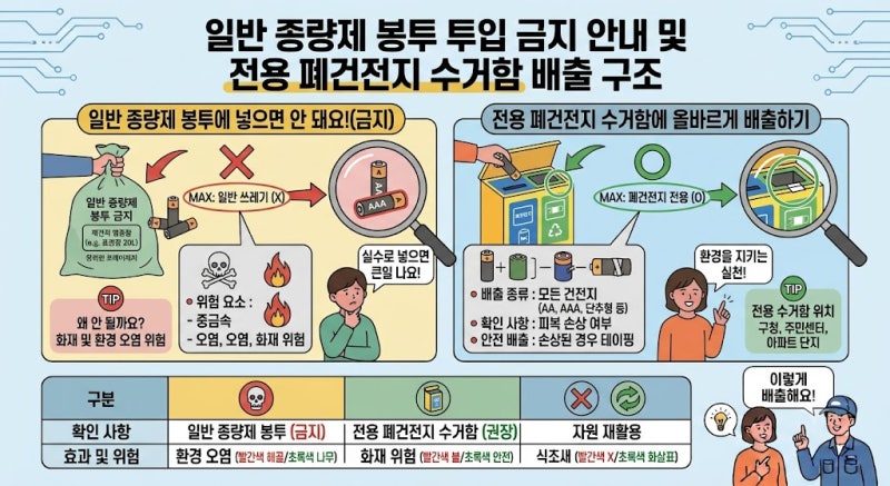 리튬이온 건전지 버리는법: 보조배터리 수거함 위치와 폭발 막는 절연 처리 3가지