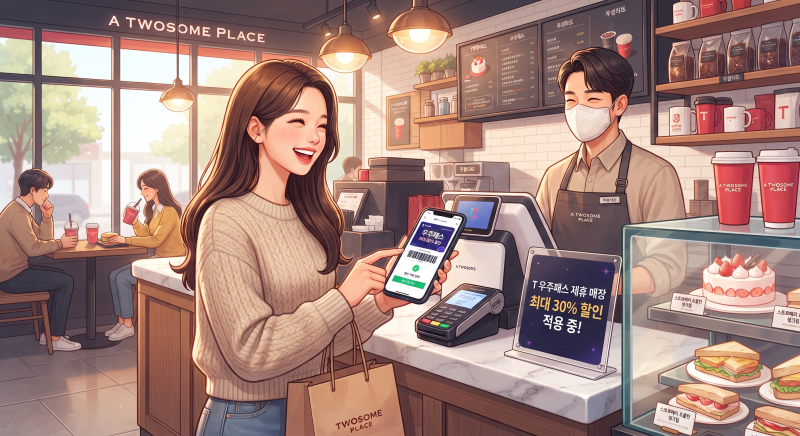 (4) 투썸플레이스 (Twosome Place)에서 슬기롭게 쇼핑하기: 통신사 및 구독 서비스(우주패스 등) ....