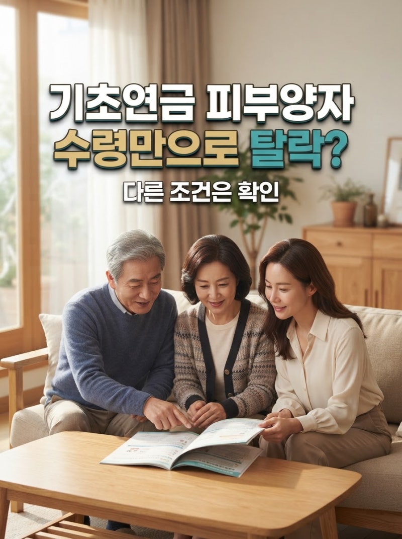 기초연금 받으면 건강보험 피부양자 탈락? 기준 확인