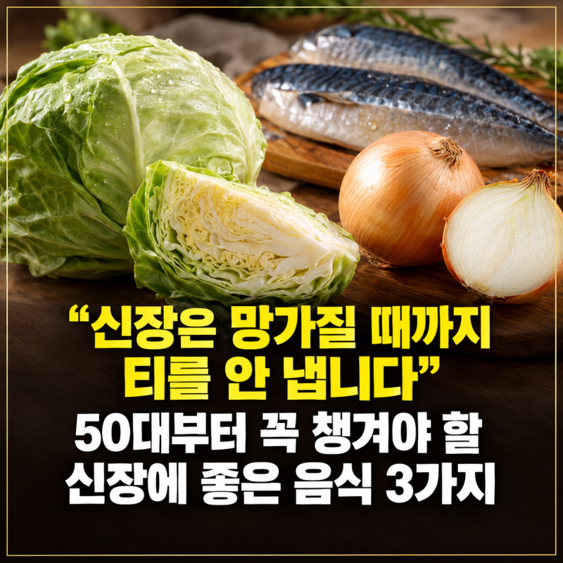 “신장은 망가질 때까지 티를 안 냅니다” 50대부터 꼭 챙겨야 할 신장에 좋은 음식 3가지