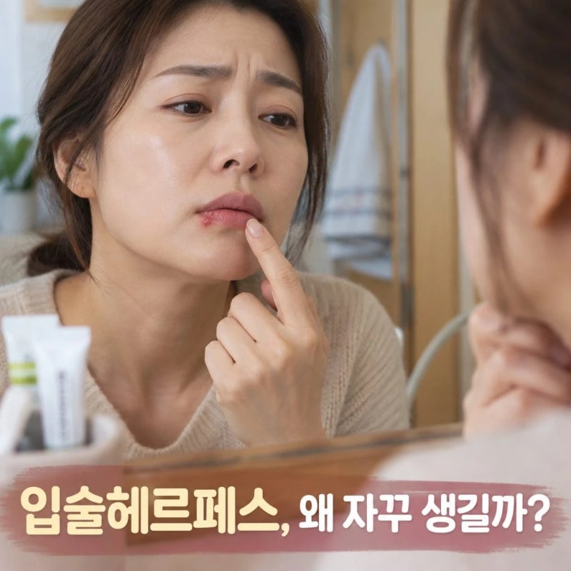[헤르페스 증상] 입술헤르페스 원인. 재발 잦은 이유. 치료. 예방 수칙