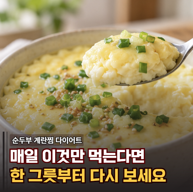 "밥 대신 매일 먹으면 빠질까요?" 순두부 계란찜 다이어트, 칼로리보다 먼저 볼 조합