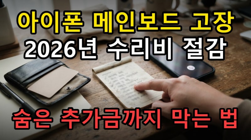 아이폰 메인보드 수리 비용, 2026년 숨은 추가금까지 줄이는 방법