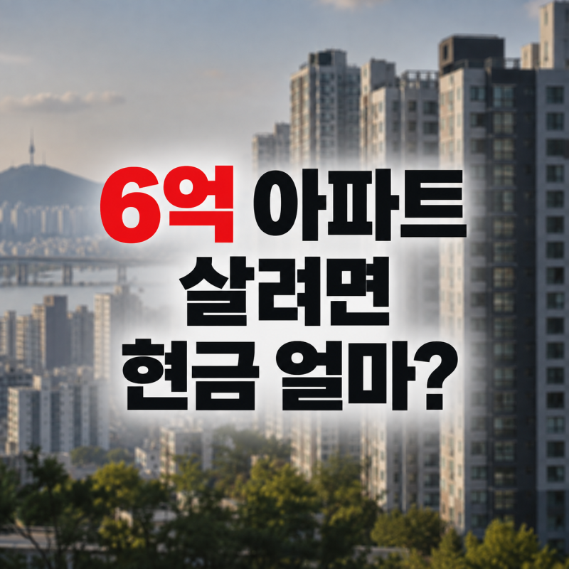 6억원 아파트 사려면 현금 얼마 필요할까? LTV 70%·취득세까지 계산