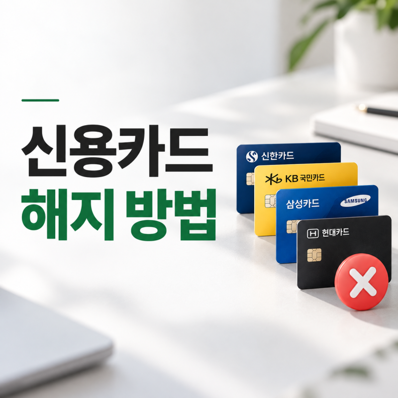 신용카드 해지 방법｜신한·국민·삼성·현대 등 카드사별