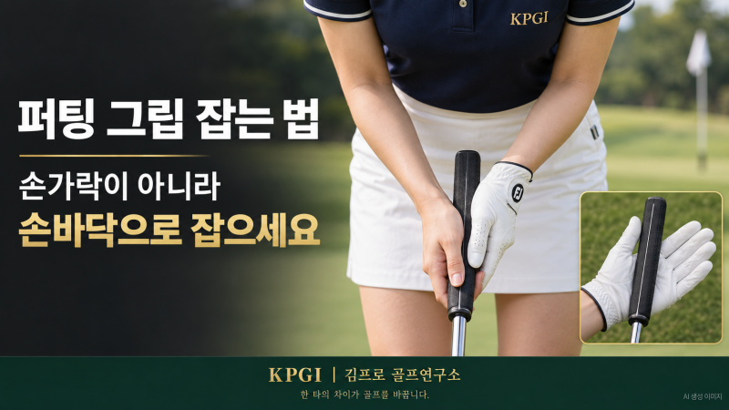퍼팅 그립 잡는 법 | 손가락이 아니라 손바닥으로 잡으세요