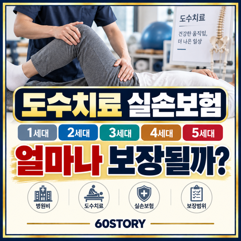 2026년 도수치료 실손보험 보장 총정리 : 1~5세대 실손 비교·관리급여 적용기준