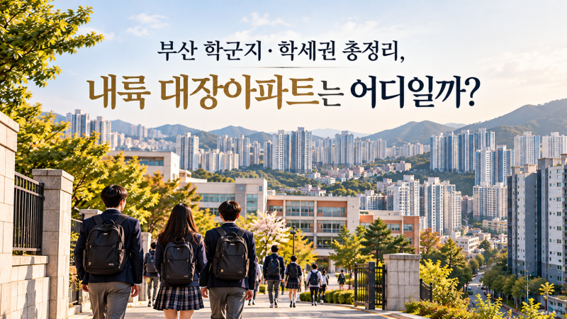 부산 학군지·학세권 총정리, 내륙 대장아파트는 어디일까?
