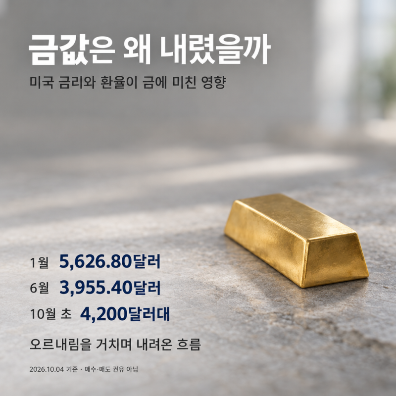 금값은 왜 내렸을까, 미국 금리와 환율이 금에 미친 영향