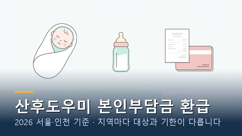 산후도우미 본인부담금 환급 우리 지역도 될까?｜2026 서울·인천 기준