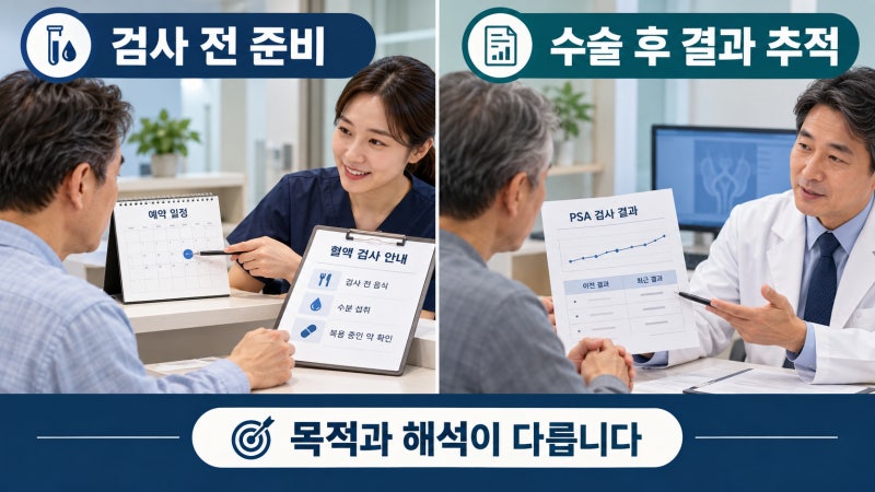 전립선암 PSA 수치와 사정, 검사 전 48시간·재검 기준