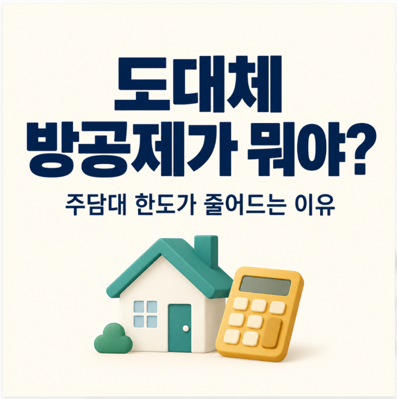 도대체 방공제가 뭐야? 주담대 한도가 수천만 원 줄어드는 이유