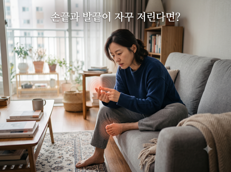 손끝발끝저림, 혈액순환이 안 돼서 그런 걸까요? 확인해야 할 원인은