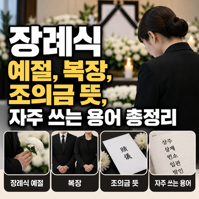 장례식 예절, 복장, 조의금 뜻, 자주 쓰는 용어 총정리