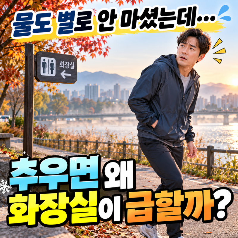추우면 소변이 자주 마려운 이유, 물도 안 마셨는데 왜 그럴까?