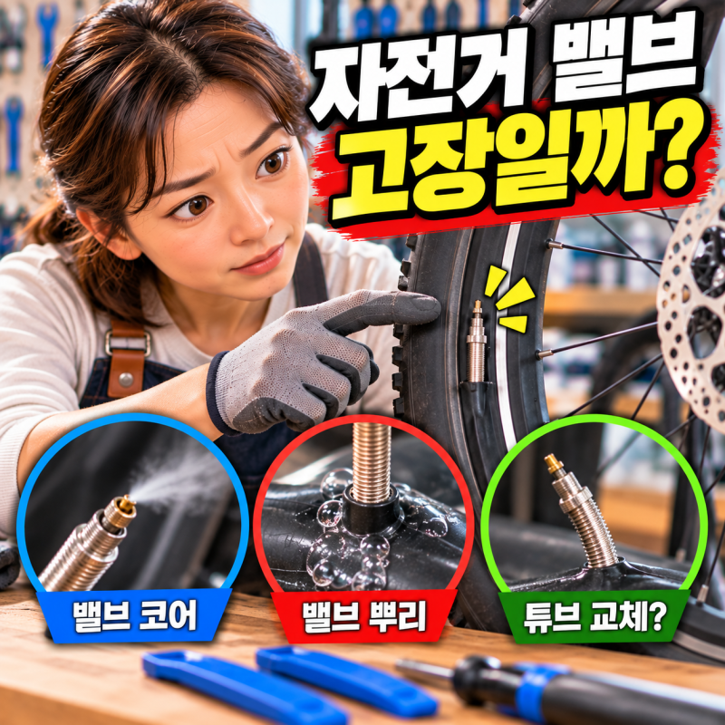 자전거 바퀴 밸브가 고장 났다면? 공기 새는 위치와 튜브 교체 전 확인할 것