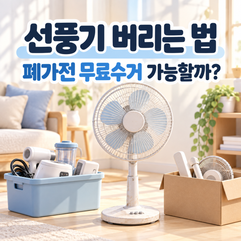 선풍기 버리는 법｜폐가전 무료수거 가능할까? 버리는 방법 총정리