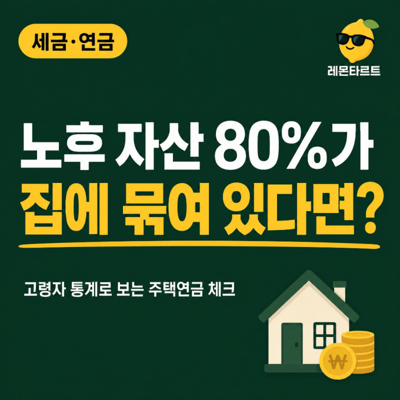 주택연금 확인할 3가지, 자산 80%가 집이라면