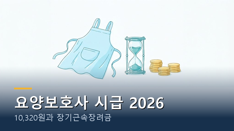 요양보호사 시급 2026｜10,320원과 장기근속장려금 월 5만~18만원