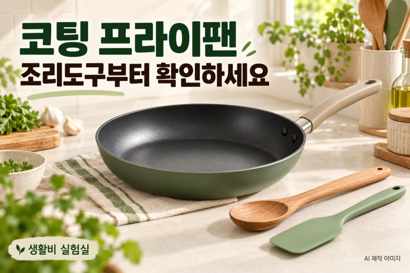 코팅 프라이팬에 어떤 조리도구를 써야 할까? 구매 전 확인할 4가지