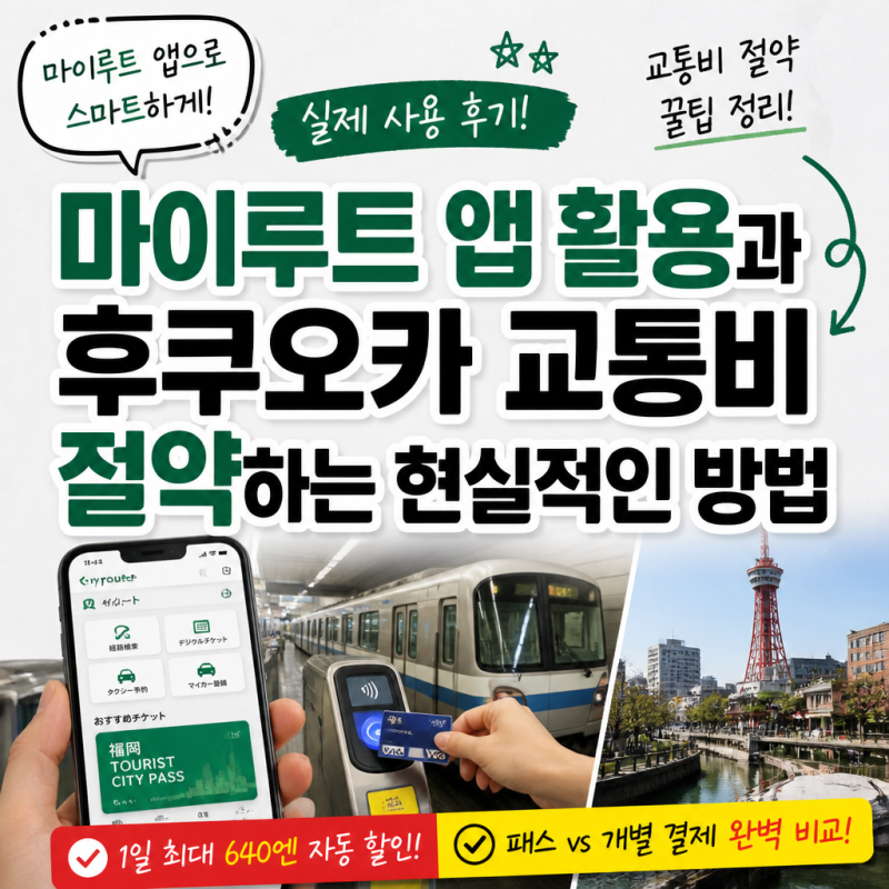 마이루트 앱으로 스마트하게 즐기는 후쿠오카 대중교통 이용법