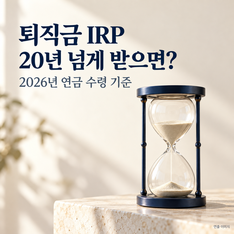 퇴직금 IRP 20년 넘겨 받으면 세금 절반? 2026년부터 달라진 기준