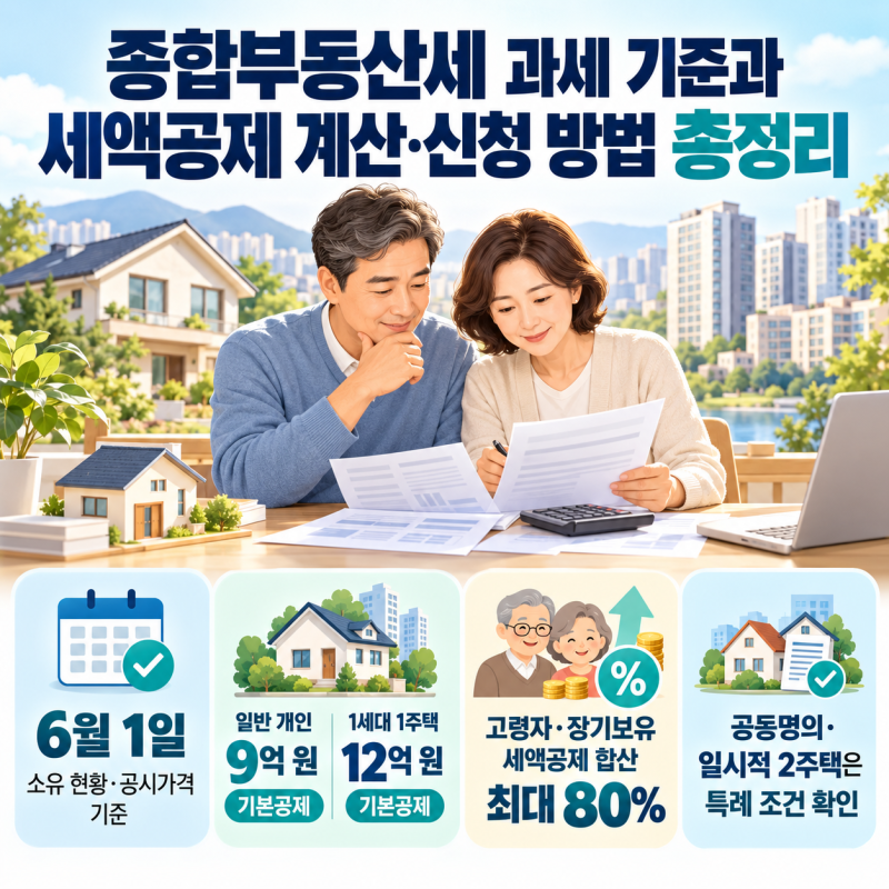 종합부동산세 과세 기준과 세액공제 계산·신청 방법 총정리