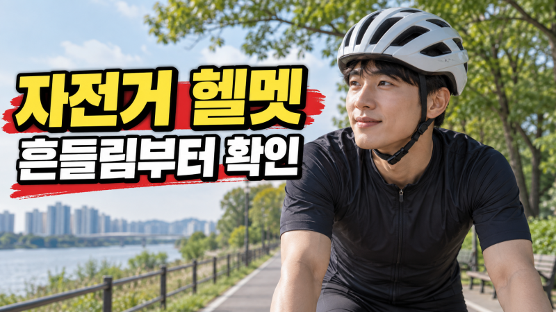 자전거 헬멧 착용법, 이마가 드러나거나 흔들릴 때 조절 순서