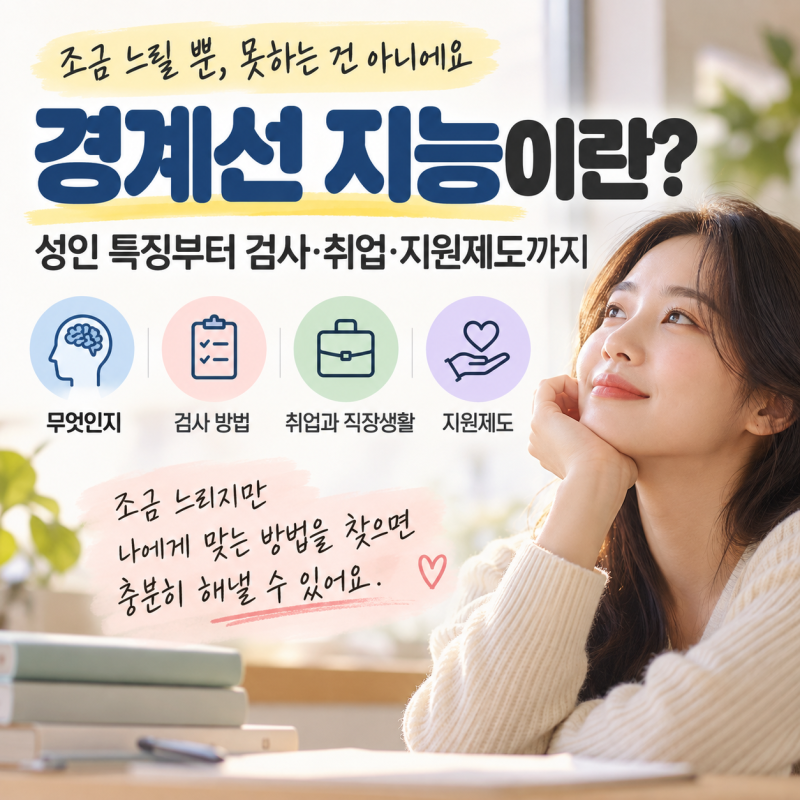 경계선지능이란? 성인에게 나타나는 특징, 검사·취업·지원 제도까지